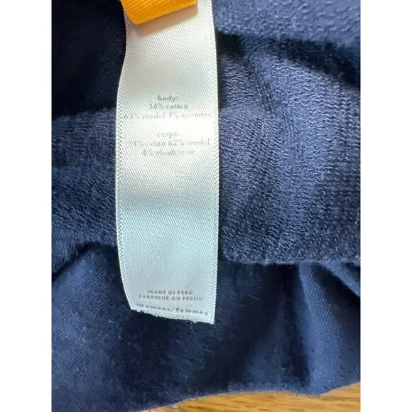 Lucy Womens Navy Blue Draped Neck Long Sleeve Hooded Pullover Top Size XL - Picture 6 of 8